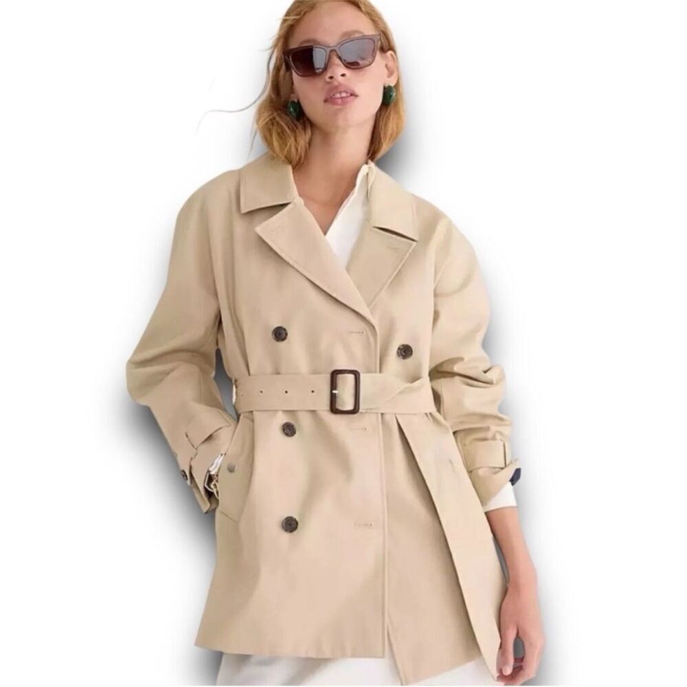 J.Crew Short Trench Coat. Size XL. NWT. - Picture 5 of 15
